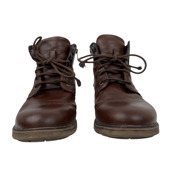 AMAPO Men Oxford Boots Buckle Dress Lace Up Boots Lace-Up Side Zip SZ 11 main image 4